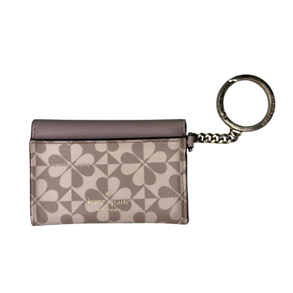 Kate Spade Pink Floral Print Keychain Card Holder With Snap Closure - Picture 1 of 5